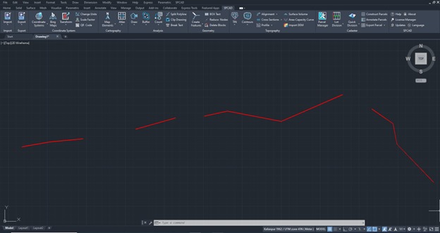 Trace polyline tool in CAD