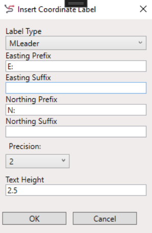Inserting Coordinate Labels